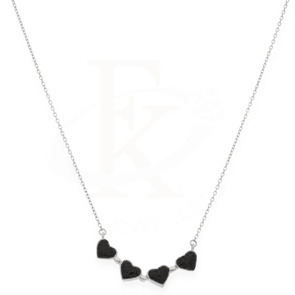 Sterling Silver 925 Four Leaf Clover Reversible Dual Heart Necklace - Fkjnklsl8071 Necklaces