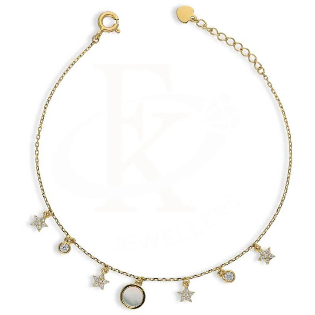 Sterling Silver 925 Gold Plated Charm Bracelet - Fkjbrlsl2837 Bracelets