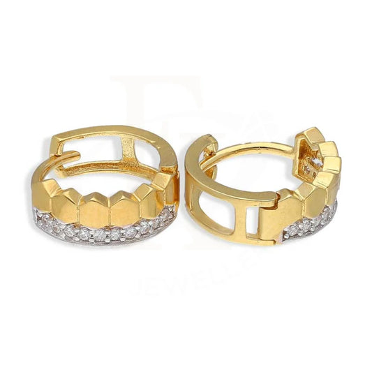 Sterling Silver 925 Gold Plated Clip On Hoop Earrings - Fkjernsl2851