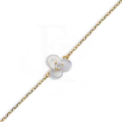 Sterling Silver 925 Gold Plated Flower Bracelet - Fkjbrlsl2805 Bracelets