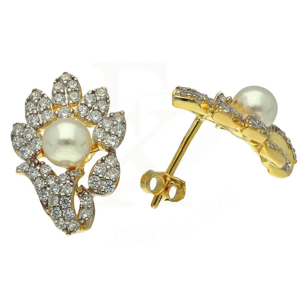 طقم قلادات لؤلؤ مطلي بالذهب عيار 925 من الفضة الإيطالية (قلادة وأقراط وخاتم) - Fkjnklstsl2261