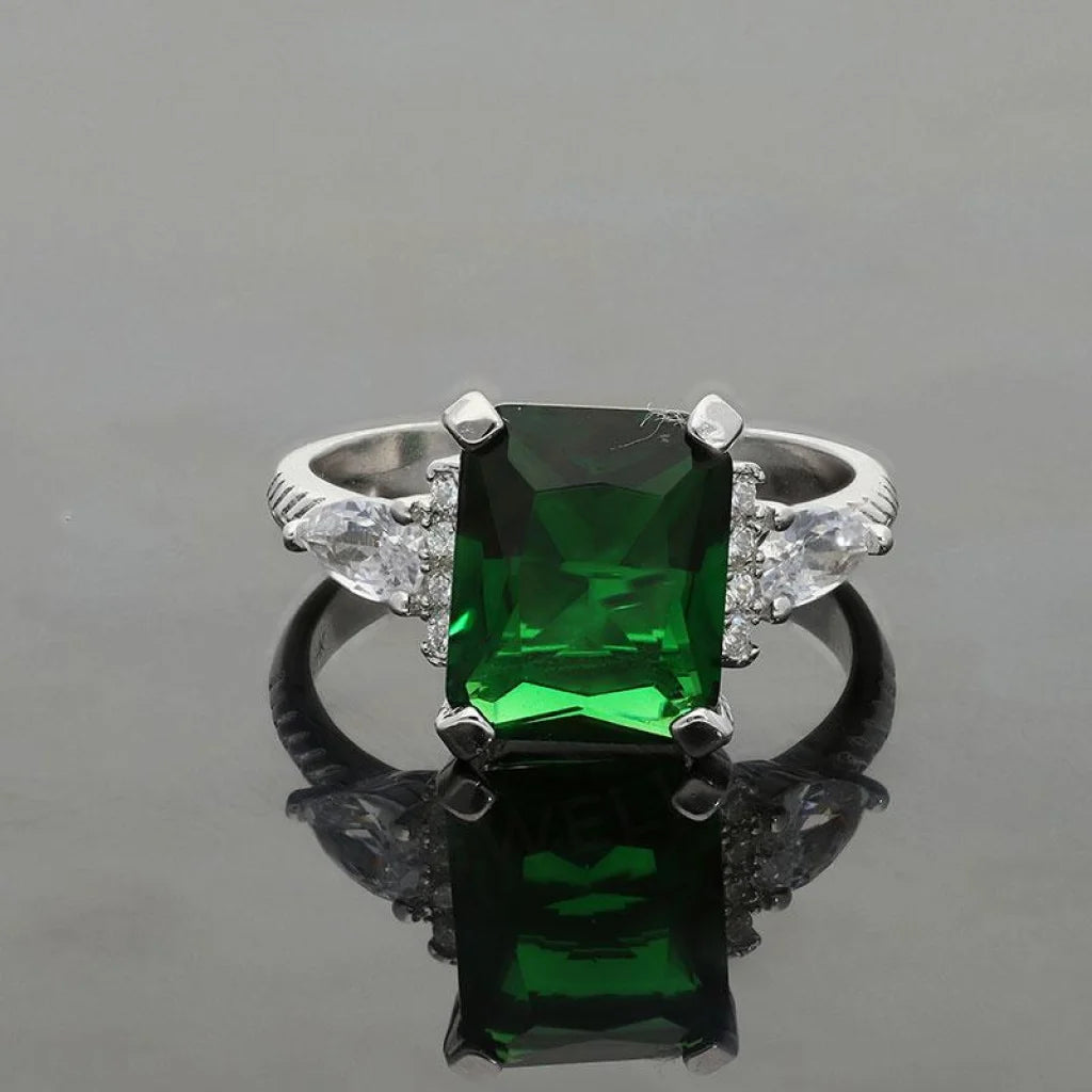 Italian Silver 925 Green Solitaire Ring - Fkjrnsl2275 Rings