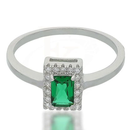 Italian Silver 925 Green Solitaire Ring - Fkjrnsl2485 Rings