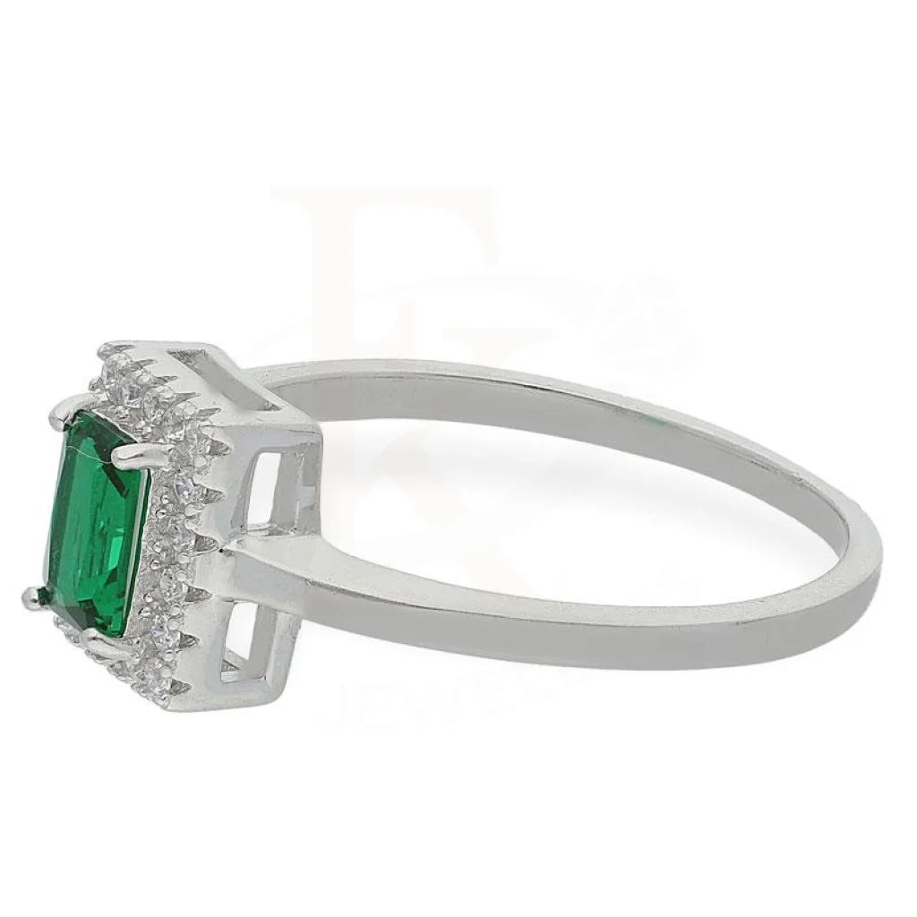 Italian Silver 925 Green Solitaire Ring - Fkjrnsl2485 Rings