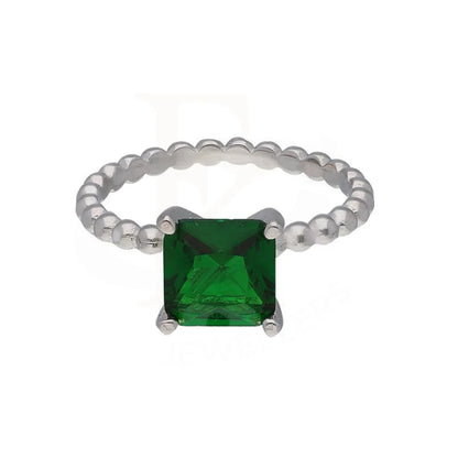 Italian Silver 925 Green Solitaire Ring - Fkjrnsl3495 Rings