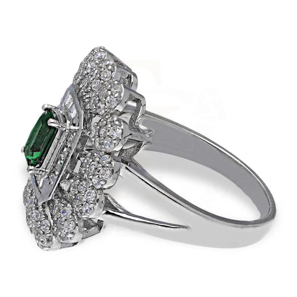 Italian Silver 925 Green Solitaire Ring - Fkjrnsl3523 Rings