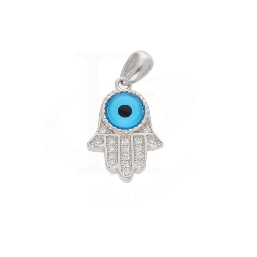 Sterling Silver 925 Hamsa Hand With Eye Pendant - Fkjpndsl8604 Necklaces