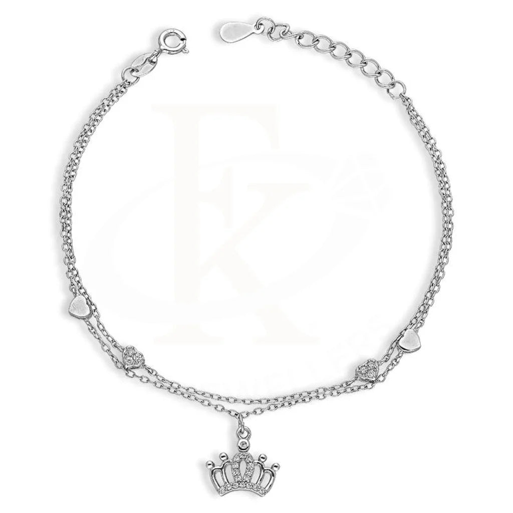 Italian Silver 925 Hanging Crown Bracelet - Fkjbrlsl2560 Bracelets