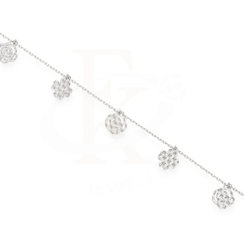 Sterling Silver 925 Hanging Flower Shaped Bracelet - Fkjbrlsl8075 Bracelets