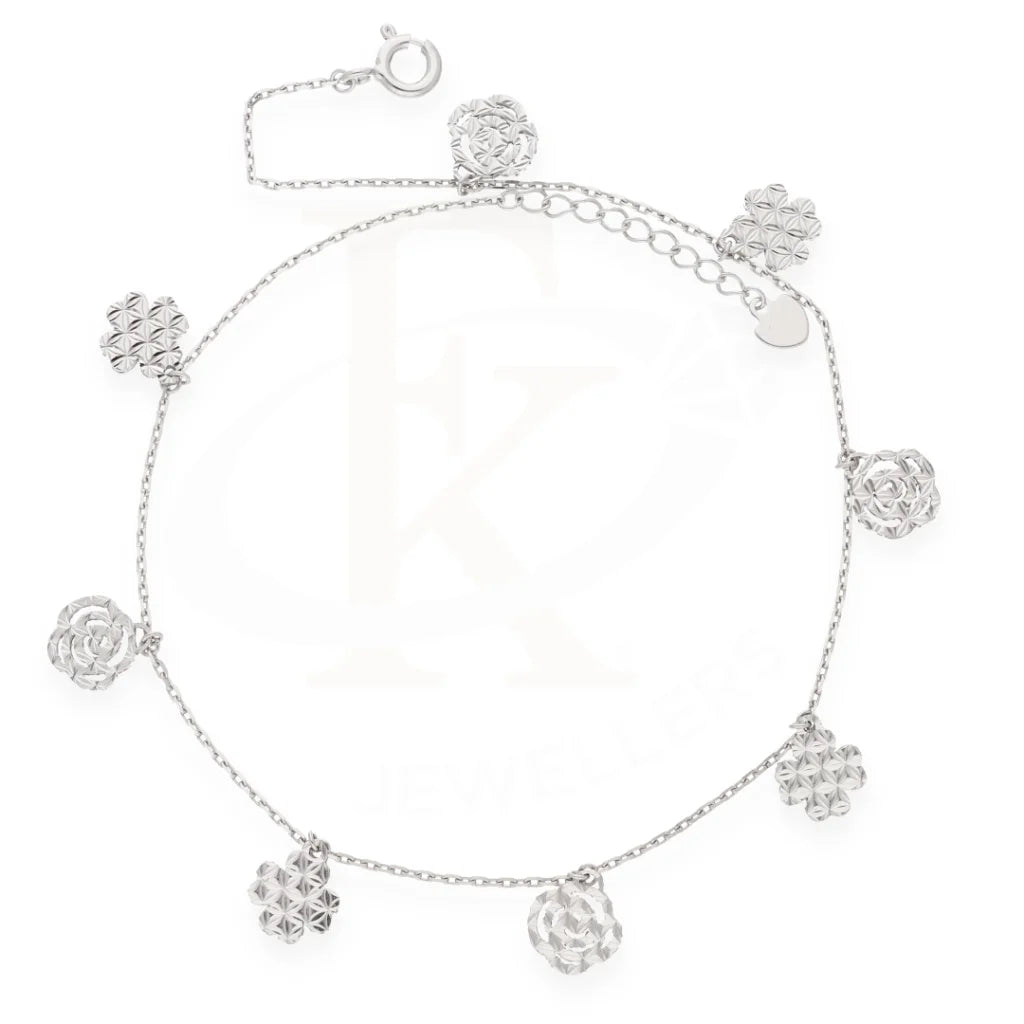 Sterling Silver 925 Hanging Flower Shaped Bracelet - Fkjbrlsl8075 Bracelets