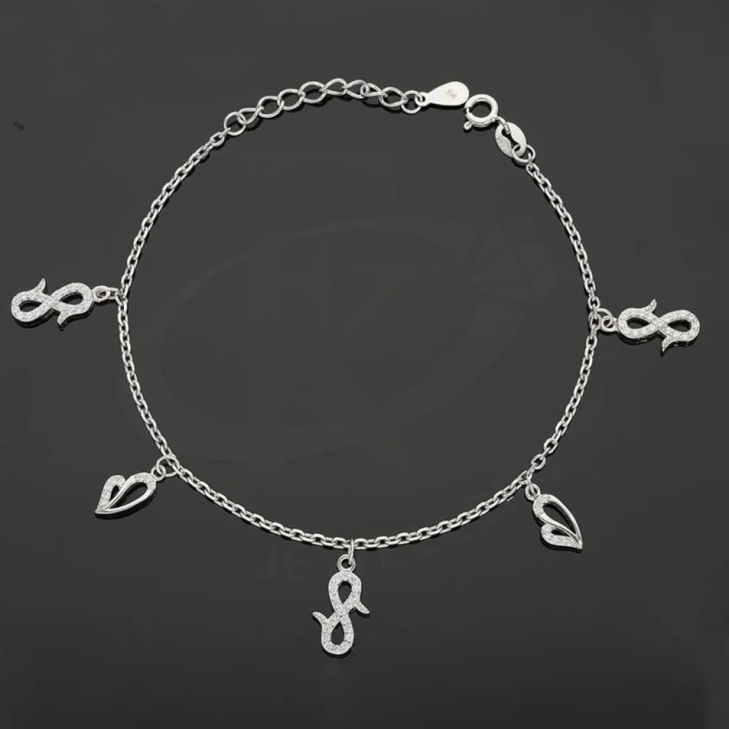 Italian Silver 925 Hanging Heart And Infinity Bracelet - Fkjbrlsl2612 Bracelets