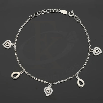 Italian Silver 925 Hanging Hearts And Pears Bracelet - Fkjbrlsl2610 Bracelets