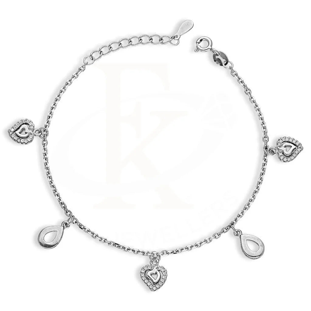 Italian Silver 925 Hanging Hearts And Pears Bracelet - Fkjbrlsl2610 Bracelets