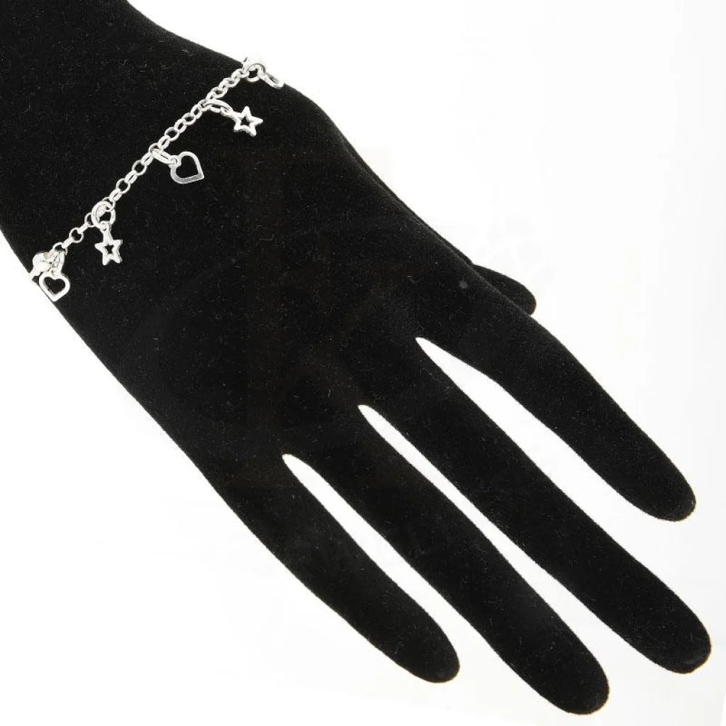 Italian Silver 925 Hanging Stars And Heart Bracelet - Fkjbrl1994 Bracelets