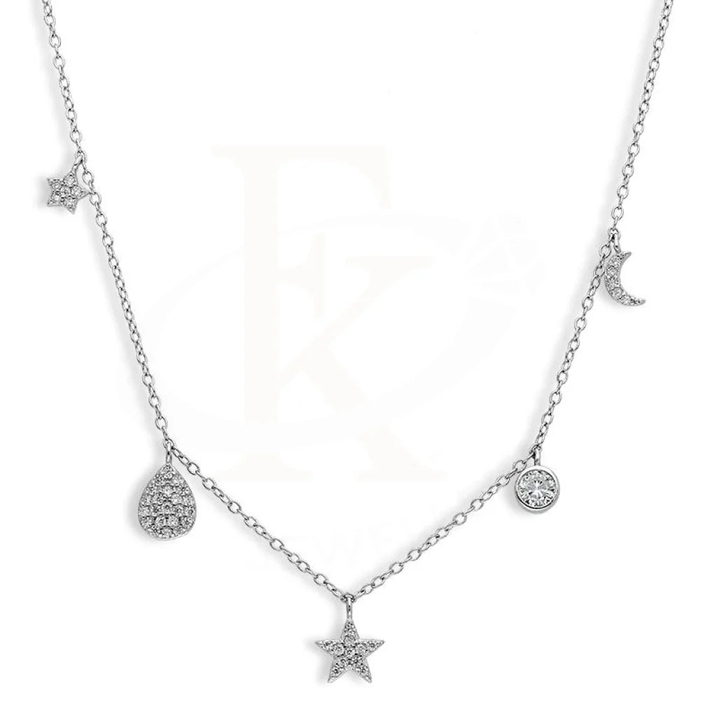 Italian Silver 925 Hanging Stars And Pears Necklace - Fkjnklsl2617 Necklaces