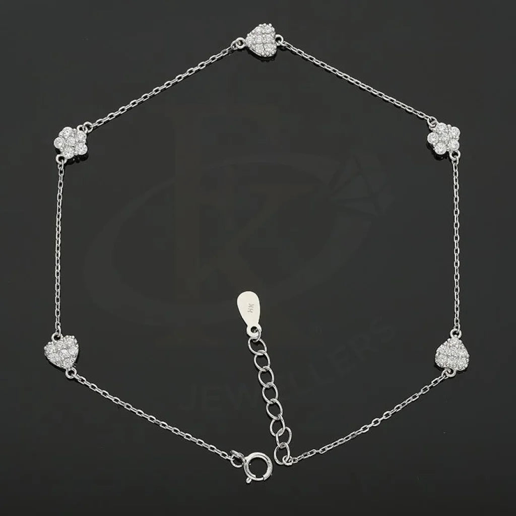 Italian Silver 925 Heart Anklet - Fkjanklsl1995 Anklets