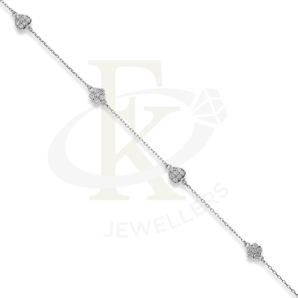 Italian Silver 925 Heart Anklet - Fkjanklsl1995 Anklets