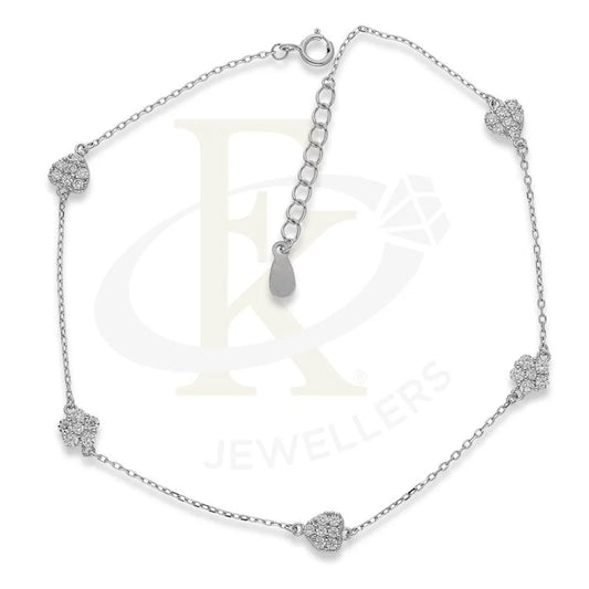 Italian Silver 925 Heart Anklet - Fkjanklsl1995 Anklets