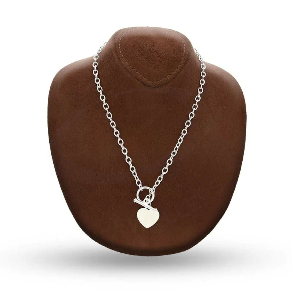 Sterling Silver 925 Heart Shaped Necklace - Fkjnklsl2984 Necklaces