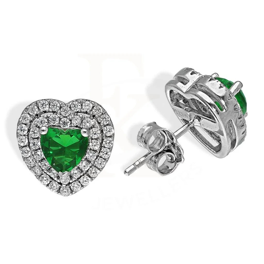 طقم قلادة سوليتير على شكل قلب من الفضة الإيطالية عيار 925 (قلادة وأقراط وخاتم) - Fkjnklstsl2294