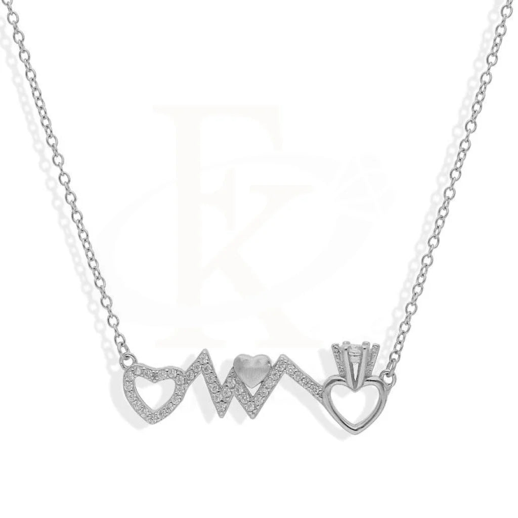 Italian Silver 925 Heartbeat Necklace - Fkjnklsl2197 Necklaces