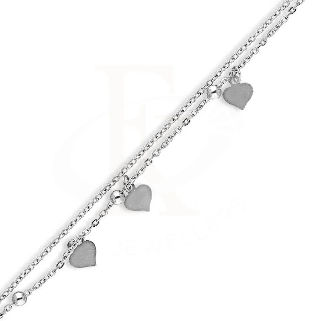 Sterling Silver 925 Hearts Anklet - Fkjanklsl2014 Anklets