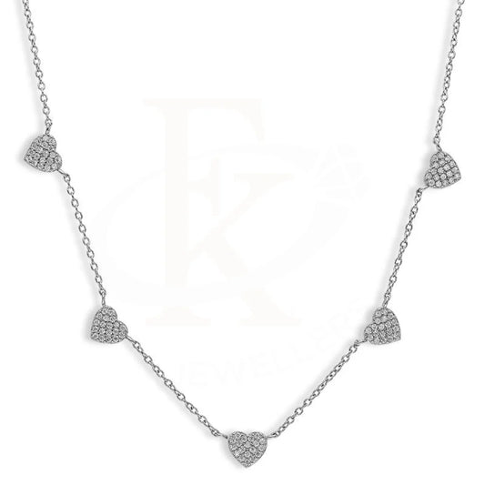 Italian Silver 925 Hearts Necklace - Fkjnklsl2579 Necklaces