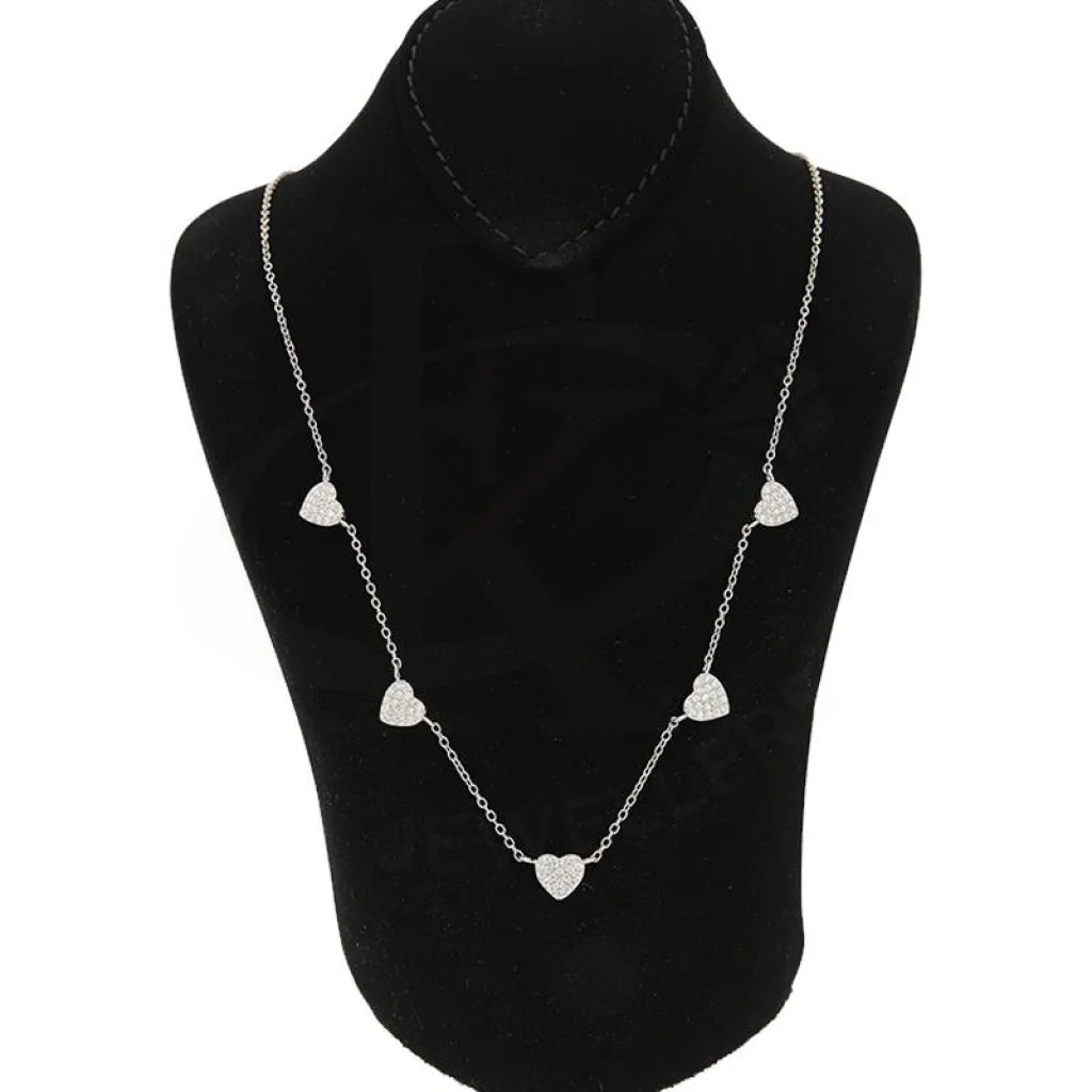 Italian Silver 925 Hearts Necklace - Fkjnklsl2579 Necklaces