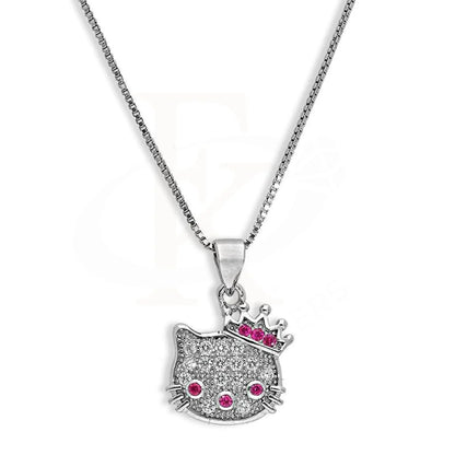 Italian Silver 925 Hello Kitty Pendant Set (Necklace Earrings And Ring) - Fkjnklstsl2314 Sets