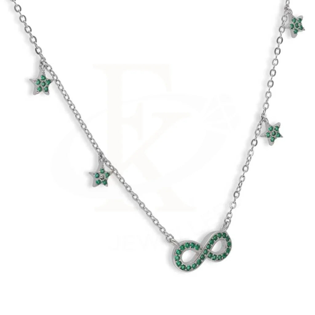 Sterling Silver 925 Infinity And Stars Shaped Necklace - Fkjnklsl2973 Necklaces