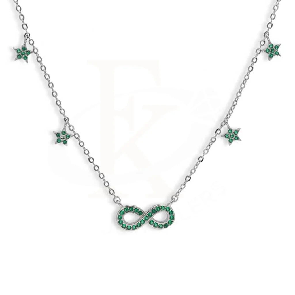 Sterling Silver 925 Infinity And Stars Shaped Necklace - Fkjnklsl2973 Necklaces