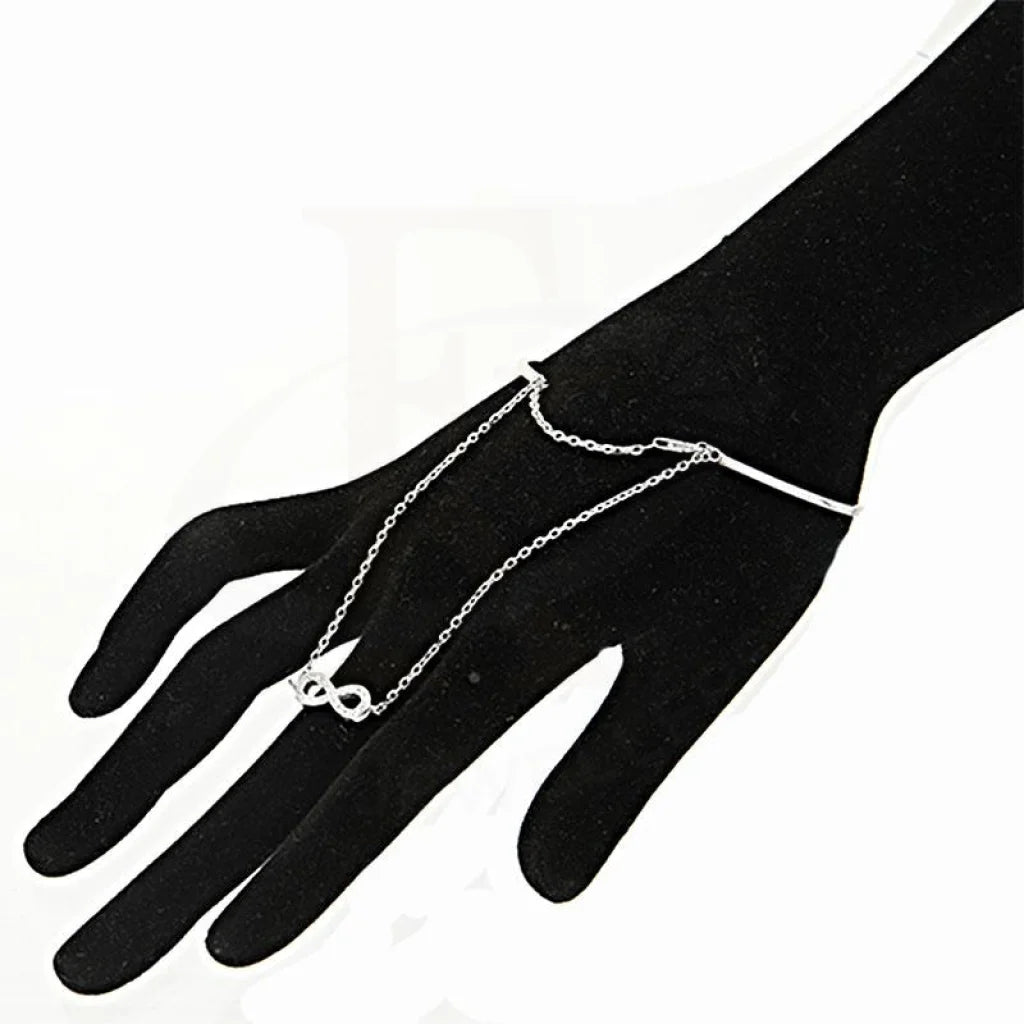 Italian Silver 925 Infinity With Chain Bangle - Fkjbngsl1885 Bangles