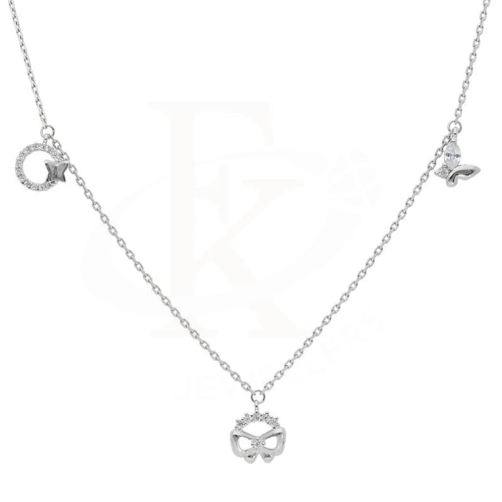 Italian Silver 925 Knot With Star And Butterfly Necklace - Fkjnkl1951 Necklaces