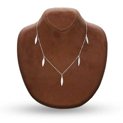 Sterling Silver 925 Leaf Necklace - Fkjnklsl2933 Necklaces