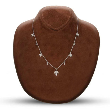 Sterling Silver 925 Leaf Shaped Necklace - Fkjnklsl2887 Necklaces