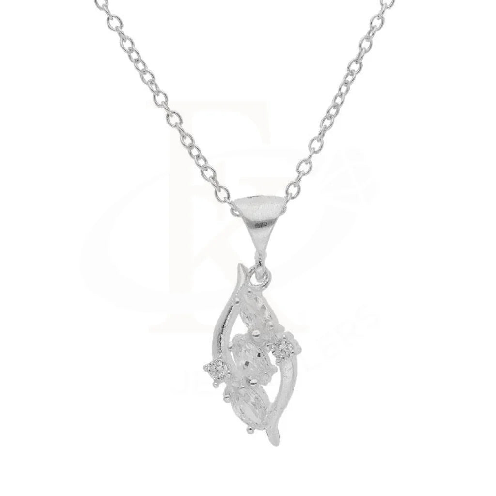 Italian Silver 925 Leaf Shaped Pendant Set (Necklace Earrings And Ring) - Fkjnklst1991 Sets