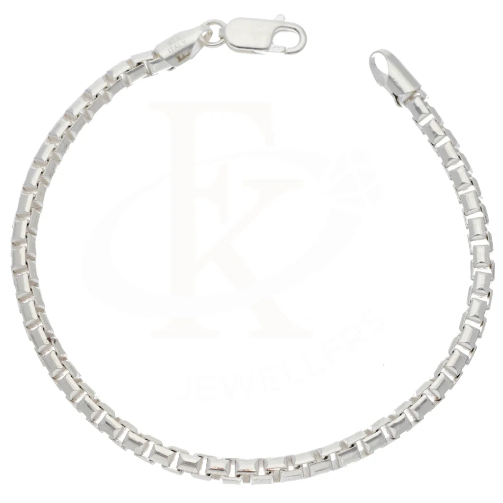 Sterling Silver 925 Long-Link Box Chain Curb Bracelet - Fkjbrlsl8653 Bracelets