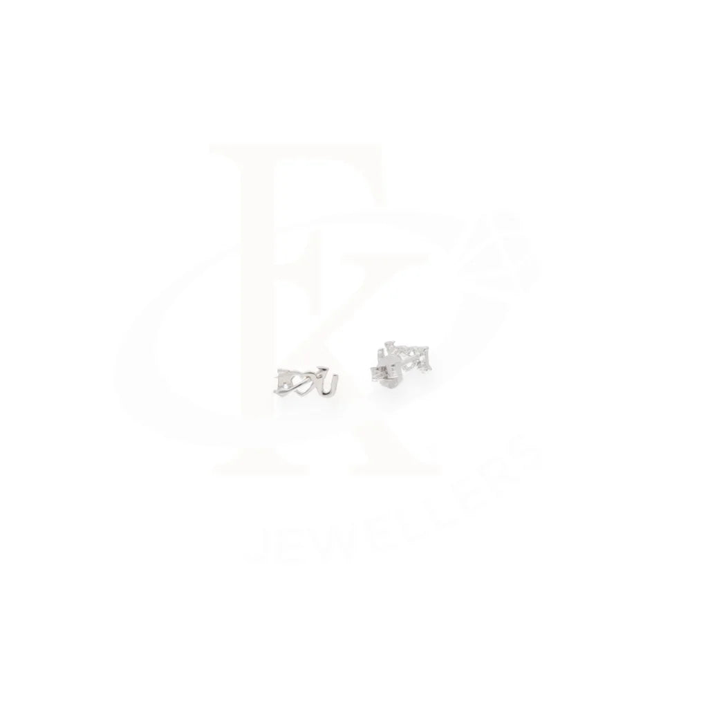 Sterling Silver 925 Love Shaped Earrings - Fkjernsl8027