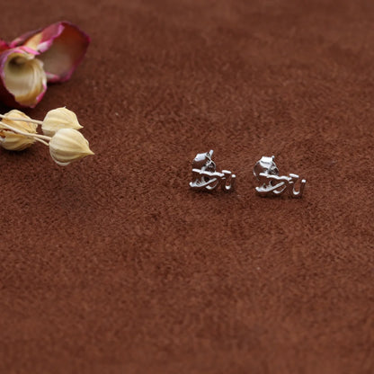 Sterling Silver 925 Love Shaped Earrings - Fkjernsl8027