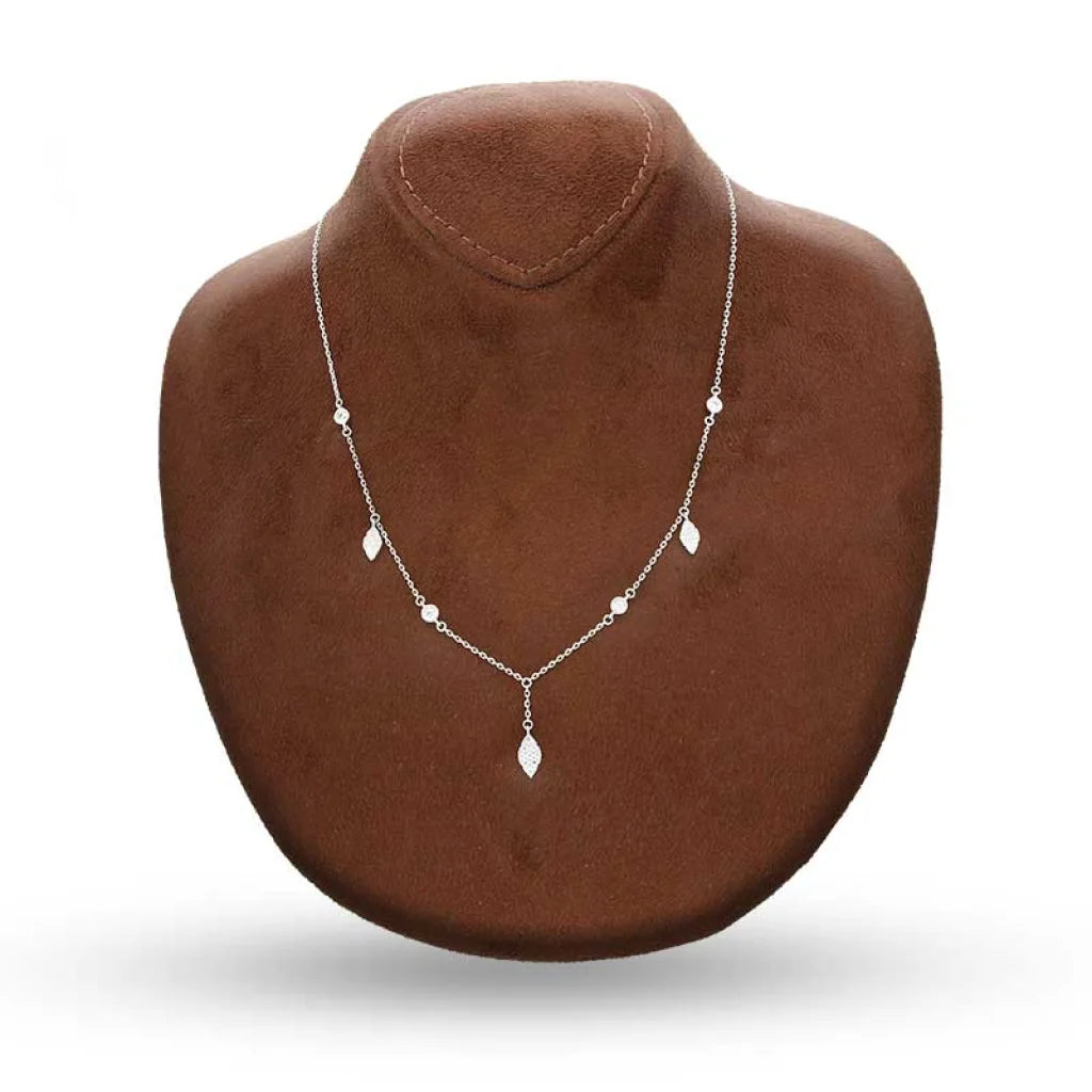 Sterling Silver 925 Marquise Shaped Necklace - Fkjnklsl2935 Necklaces