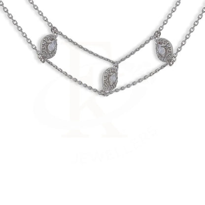 Sterling Silver 925 Marquise Shaped Solitaires Necklace - Fkjnklsl2942 Necklaces