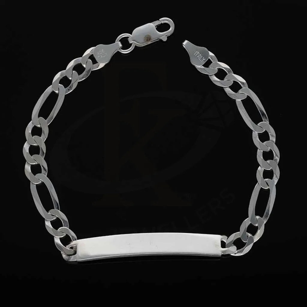 Sterling Silver 925 Mens Figaro Bracelet - Fkjbrlsl2880 Bracelets