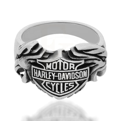 Italian Silver 925 Mens Harley Davidson Biker Ring - Fkjrnsl2503 Rings