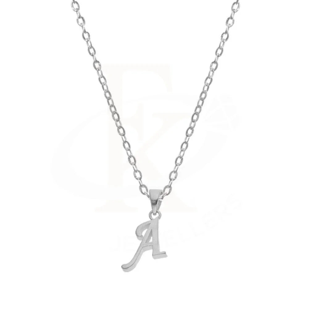 Italian Silver 925 Necklace (Chain With Alphabet Pendant) - Fkjnklsl1998 Letter A / 4.85 Grams