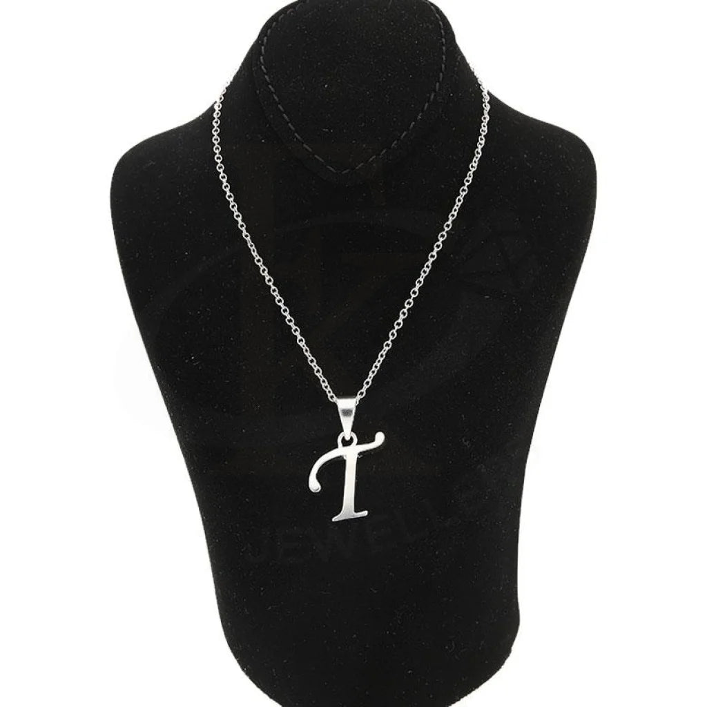 Italian Silver 925 Necklace (Chain With Alphabet Pendant) - Fkjnklsl1998 Letter T / 4.85 Grams