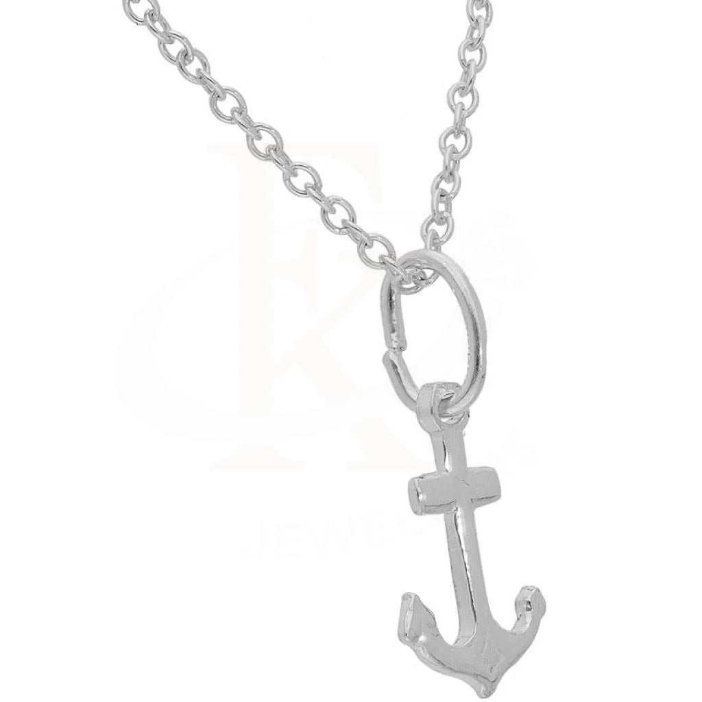 Italian Silver 925 Necklace (Chain With Anchor Pendant) - Fkjnklsl2001 Necklaces