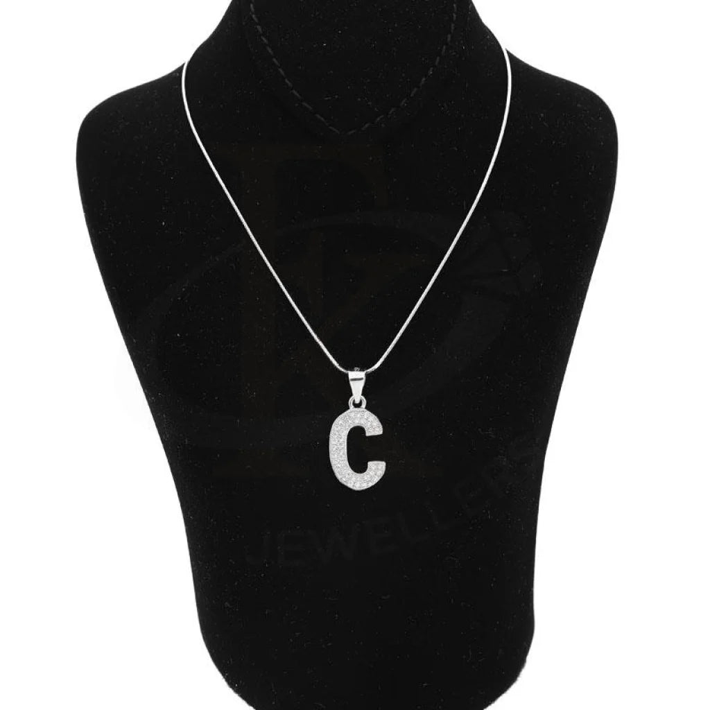 Italian Silver 925 Necklace (Chain With Exquisite Alphabet Pendant) - Fkjnklsl2000 Letter C / 3.18