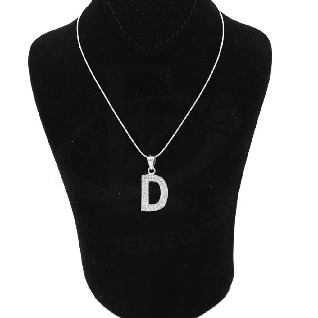 Italian Silver 925 Necklace (Chain With Exquisite Alphabet Pendant) - Fkjnklsl2000 Letter D / 3.49
