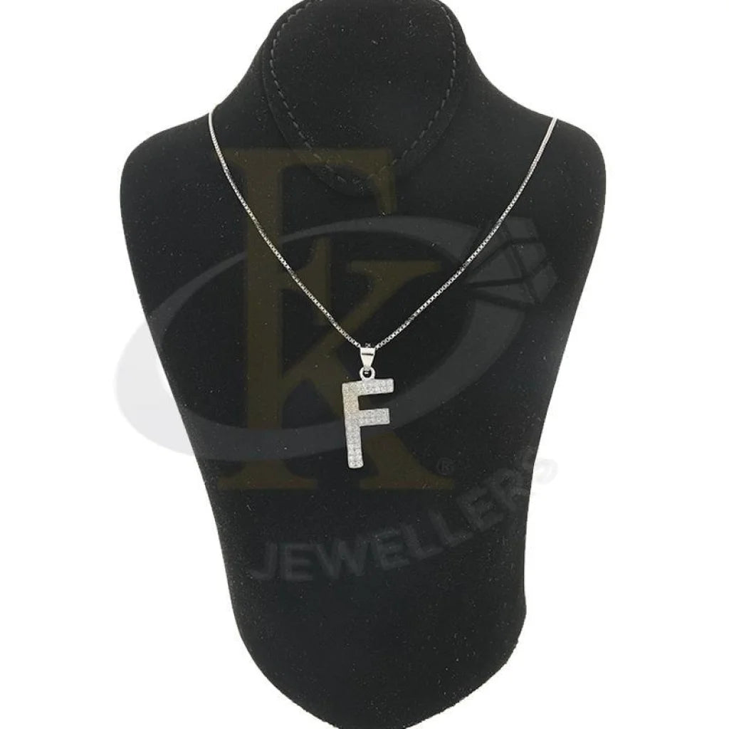 Italian Silver 925 Necklace (Chain With Exquisite Alphabet Pendant) - Fkjnklsl2000 Letter F / 3.06