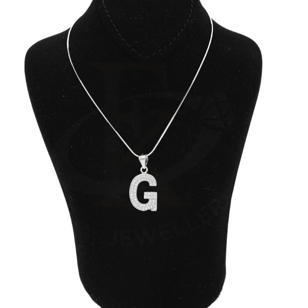 Italian Silver 925 Necklace (Chain With Exquisite Alphabet Pendant) - Fkjnklsl2000 Letter G / 3.58